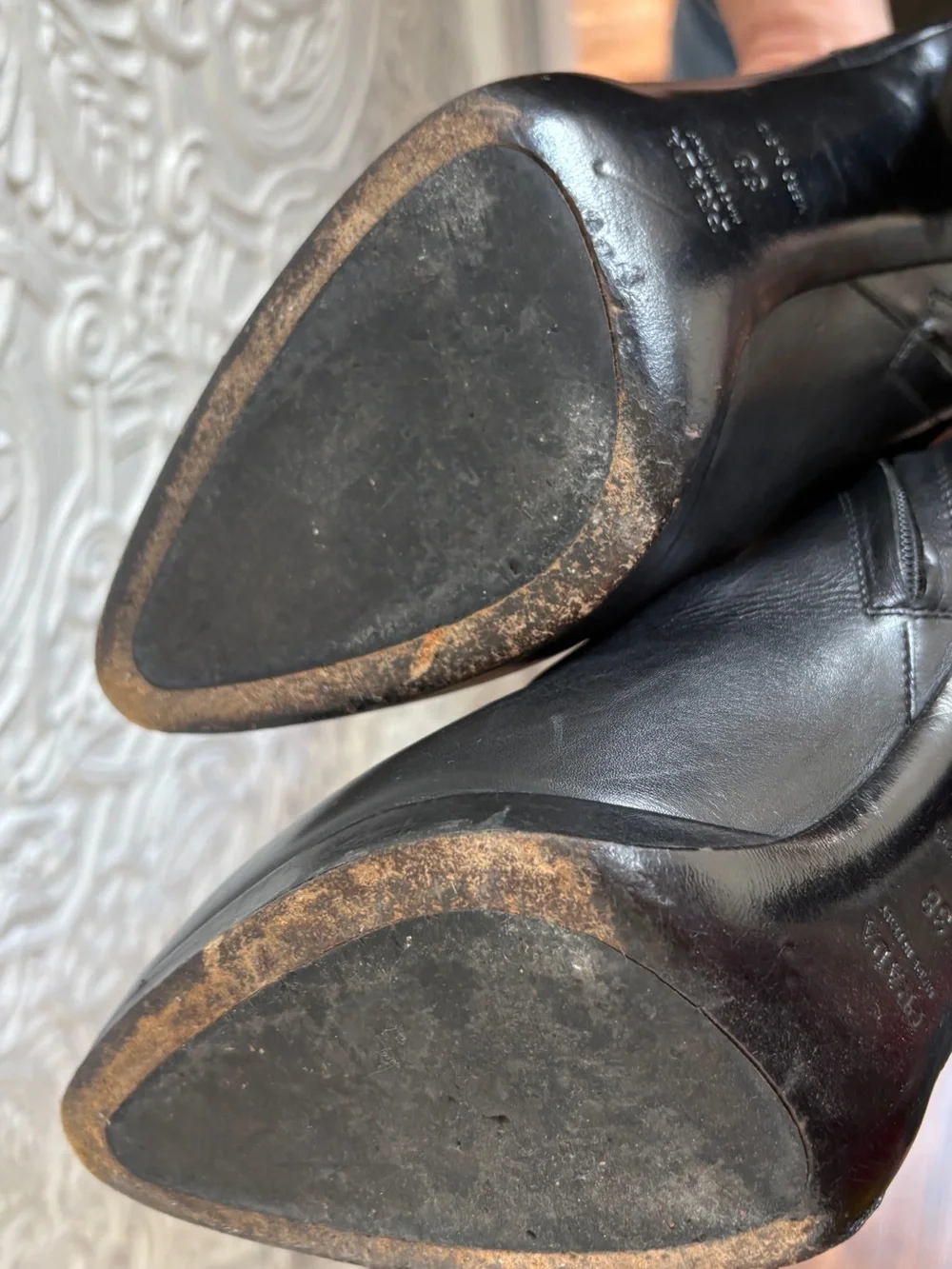 Women's Black Leather Over-the-Knee Boots